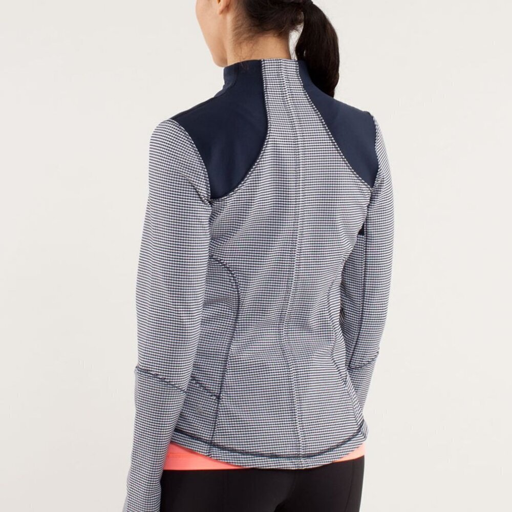 Lululemon Forme Inkwell Blue Jacket Striped Size 2 Define Jacket - Picture 2 of 7